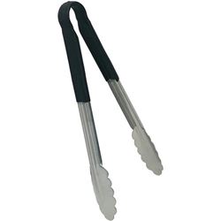 Tong, 9", w/Plastic Hndl Black