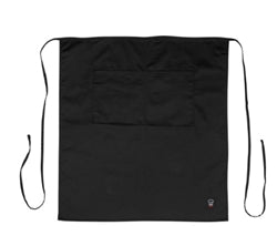 California Cooking Bistro Apron Black Side Pocket - WA-3129BK