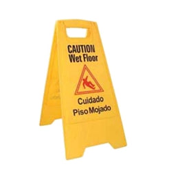 CCK Wet Floor Sign Bi-Lingual Yellow - WCS-25