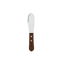 Sandwich Butter Spreader, 8" Serrated Stainless Steel, Wood Handle - WS-6