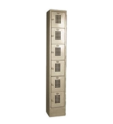 California Cooking Locker, 6 Tier, 1 Column, 12" x 12" x 78" - Beige - WL-66