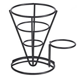 Clipper Mill Fry Cone, Black Coated Wire 5" x 7" - 4-361644