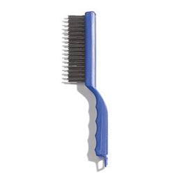 Cepillo para parrilla Carlisle Scratch Brush de 11-1/2" con cerdas de acero al carbono y mango de plástico (Amm1147) - 40670