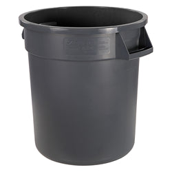 Carlisle Bronco Waste Container, 10 Gal, 17"H X 16-1/8" Dia, Gray, Heavy Duty - 84101023