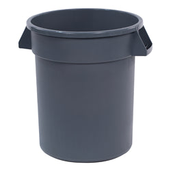 Carlisle Bronco Waste Container, 20Gal, 23" H X 20" Dia, Round, Gray, Heavy Duty - 84102023