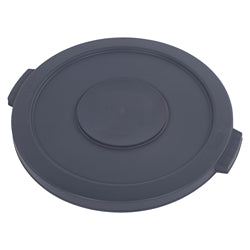 Carlisle Bronco Lid, 20 Gal, Round, 1-1/4" H X 20" Dia, Gray - 84102123