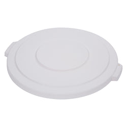 Carlisle Bronco Lid, 32 Gal, Round, 2-1/8" H X 22.5" Dia, Heavy Duty, White - 84103302