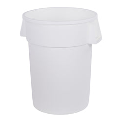 Carlisle Bronco Waste Container, 44Gal, 31-1/8" X 24-1/2" Dia, White, Round - 84104402