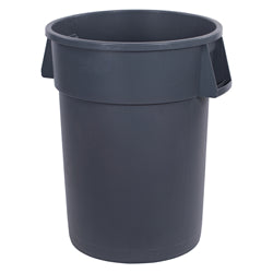Carlisle Bronco Waste Container, 44Gal, Gray, 31-3/8" X 24-1/2" Dia, Round - 84104423