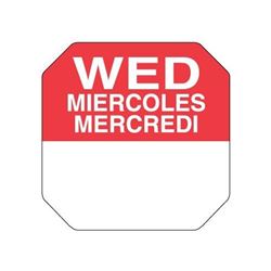 Daydots Trilingual 1" Daydots Label Roll - Wednesday - 7703-WED