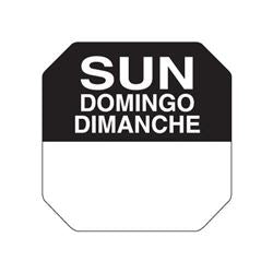 Daydots Trilingual 1" Daydots Label Roll -Sunday - 7707-SUN