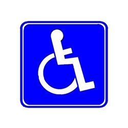 Franklin Machine Products - Sign, ADA Handicap Symbol, 3" x 3" - 280-1128