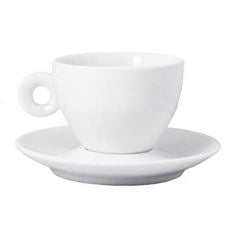 FOH Cup And Saucer, 2oz White - CS1D