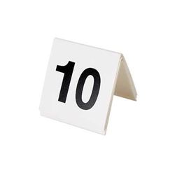 G.E.T.  Number Tents, Plastic White W/Black Numbers 1-25 - NUM-1-25