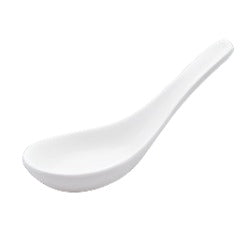 Korin Japanese White Ceramic Spoon - SPN-101C