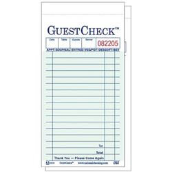 Cheque de huésped nacional, duplicados, verde, 50/BK, 50BK/CS - G6000