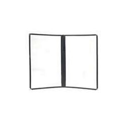 Menu Cover, 2 Panel 8.5" x 14" Black Trim - MC50D-BLK