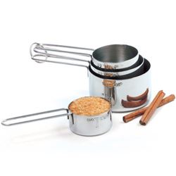 Norpro Measuring Cup Set, Stainless Steel, 4-Piece - 3055