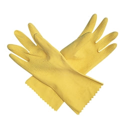 D-W Gloves Lg Yellow Latex