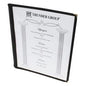 Menu Cover Single Pocket Black