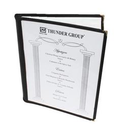 Menu Cover Blck 8.5x11 Rnd Brs