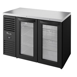 TRUE Refrigerated Back Bar Cooler,  2 Glass Doors - TBR48-RISZ1-L-B-GG-1