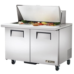 TRUE Refrigerator, Mega Top Prep Table 48" 18 Pan - TSSU-48-18M-B-HC