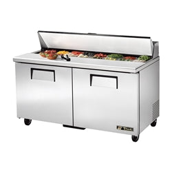 TRUE Refrigerator, Sandwich Prep Table 60" 16 Pan - TSSU-60-16-HC