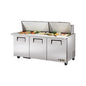 TRUE Refrigerator, Mega Top Prep Table 72" 30 Pan - TSSU-72-30M-B-ST-HC