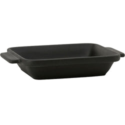 Tuxton Side Dish, 7oz, Rectangular, (2) handles, Zion Matte Black - CS1D