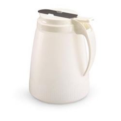 Vollrath - Vertedor de jarabe, 1,2 litros - Frasco de polietileno blanco, tapa de plástico - 4748-05