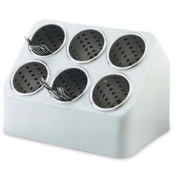 Portacubiertos Vollrath de 6 agujeros - Plástico - 52644