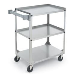 Vollrath Utility/Bussing Cart, Med. Duty 3 Shelves 300lb Cap. - 97120