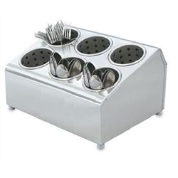 Vollrath Flatware Holder, 6Compartment - Stainless Steel - 97241