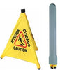 Floor Sign Set, includes Pop-up Cone, and Wall Mount Storage Tube