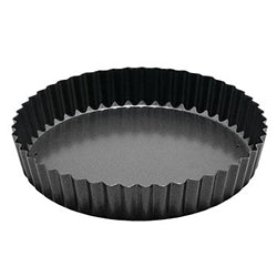 Winco 8" Tart Quiche Pan Non-Stick Carbon Steel with Removable Bottom - FQP-8