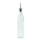 Botella de aceite cuadrada de 16 oz con tapa transparente