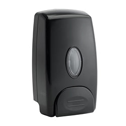 Winco 1 liter Wall Mount Manual Soap Dispenser - Plastic Black - SD-100K