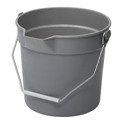 Winco 10 Quart Gray Polyethylene Utility Pail - UPP-10G