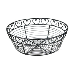 Wire Basket 10" Round 3"H Blk