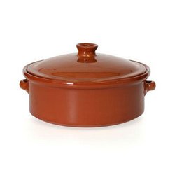 Terra-Cotta Clay Pot w/Lid Lrg